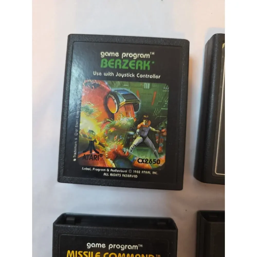 Vintage lot of 9 Original Atari Games Missile Command, Space Invaders, Asteroids